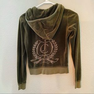 Juicy couture zip up velour sweatshirt